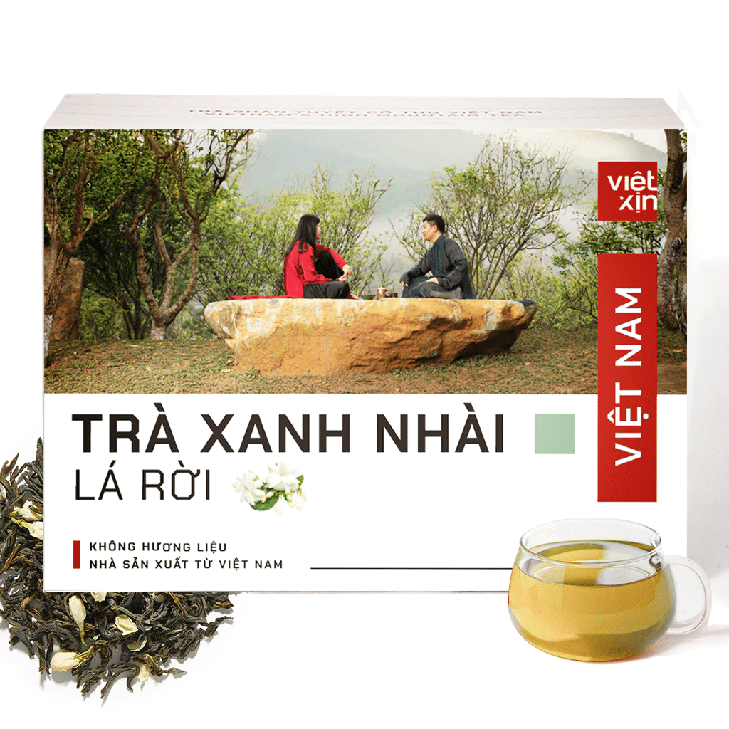 trà xanh nhài lá rời